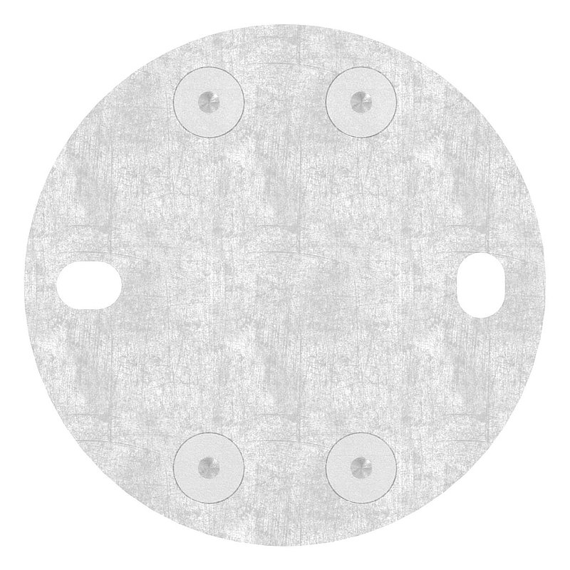 Wandbefestigung für Geländerpfosten 42,4mm, V2A