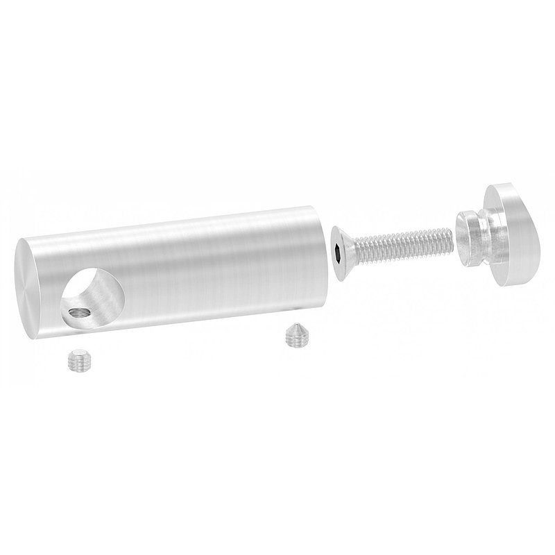 Querstabhalter verlängert, mit Durchgangsbohrung für 42,4mm Rohr, 14,2mm Bohrung, V2A