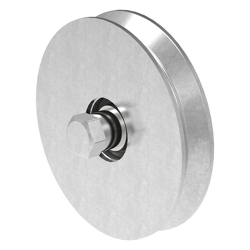 Schiebetorrolle mit V-Rille