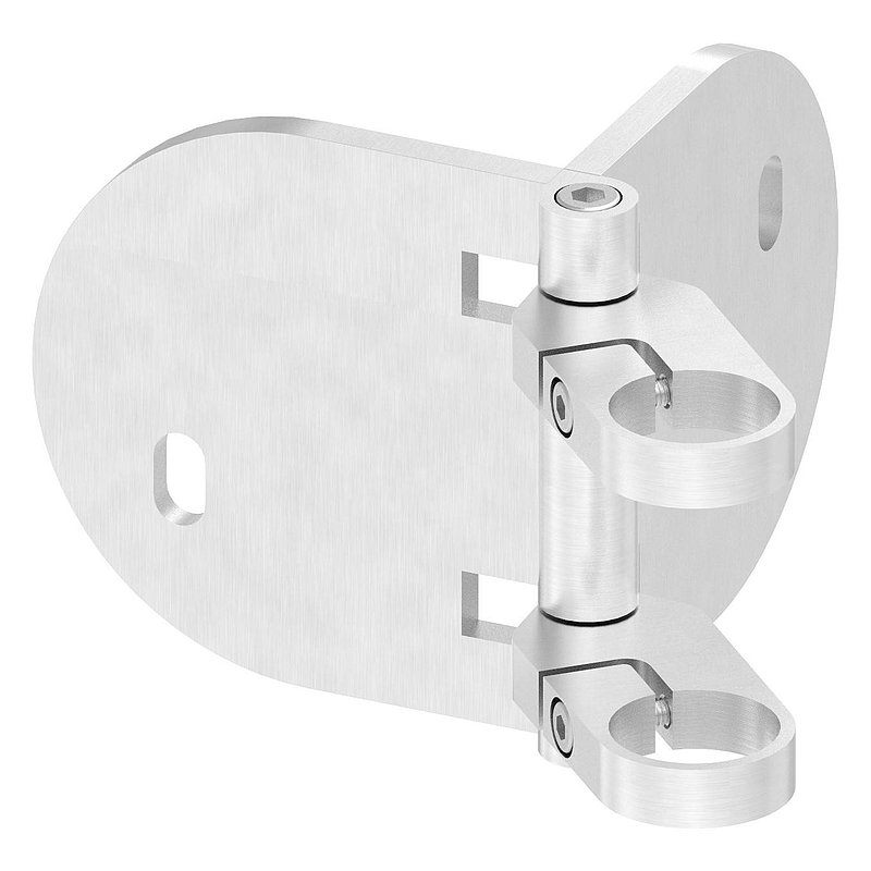 Wandbefestigung für Geländerpfosten 42,4mm, Ecke, V2A