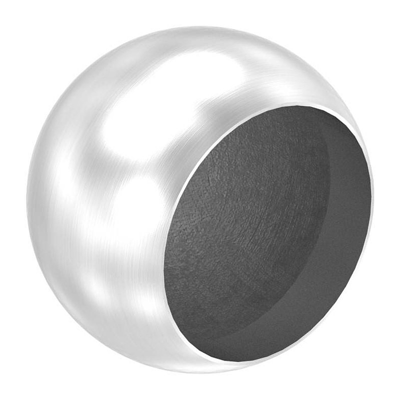 Pipe end ball hollow for 42.4 mm tube, with M8