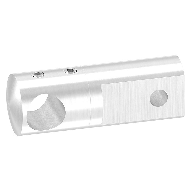 Cross bar holder (mounting between two flat bars), 14.2 mm bore, AISI304