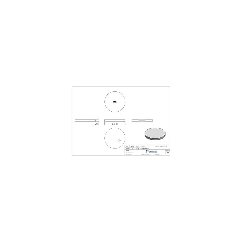 Ronde Ø 40x4mm, mit Rundschliff, V2A