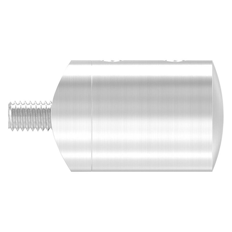 Querstabhalter für 33,7mm Rohr, Sackloch links 10,2mm, V2A