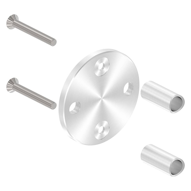 Wandbefestigung für Geländerpfosten 42,4mm, V2A