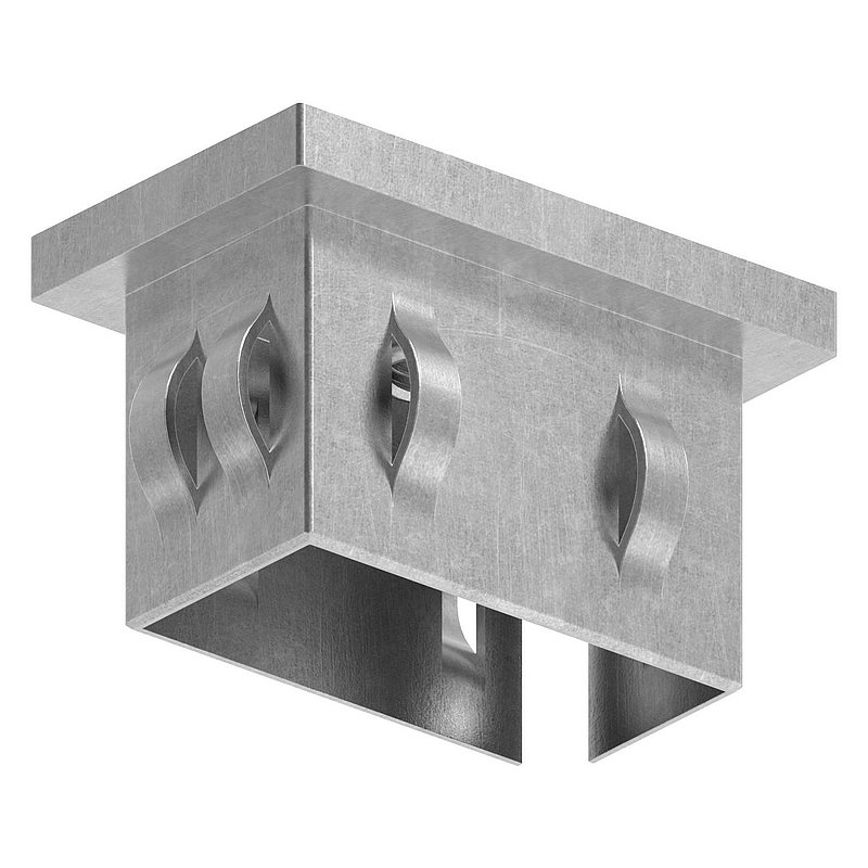 Steel end cap, for, rectangular tube 50x30mm