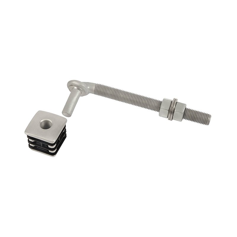 Torband M16 mit Länge 180mm für Rohr 40 x 40mm mit Aluminium-Kappen