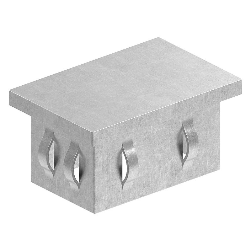 Stahleinschlagkappe, für, Rechteckrohr 60x40mm