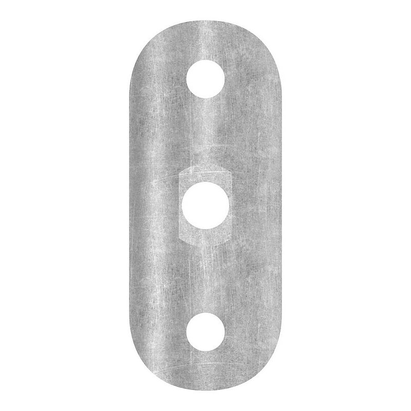 Handlaufanschlussplatte S235JR, Rohranschluss Ø 33,7mm
