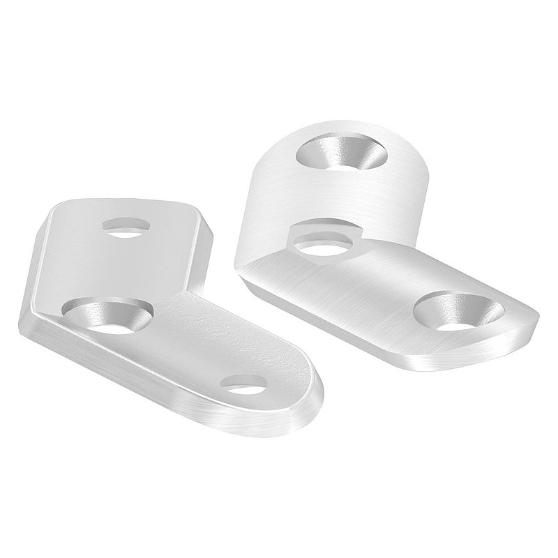 Handlaufanschlussplatte 135°, 42,4mm, Bohrungen gesenkt, V2A