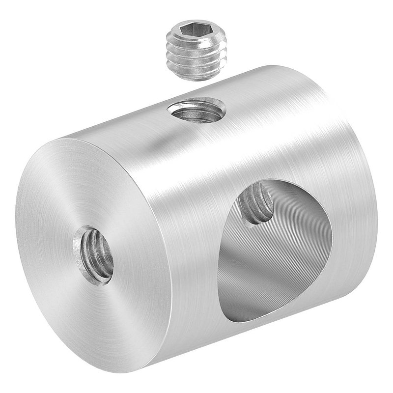 Support de lisse transversale (à monter entre deux fers plats) avec perçage Ø 12,2mm, V2A