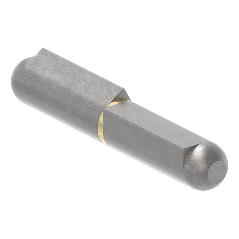 Anschweißband mit Messingring und -stift, Länge: 60mm