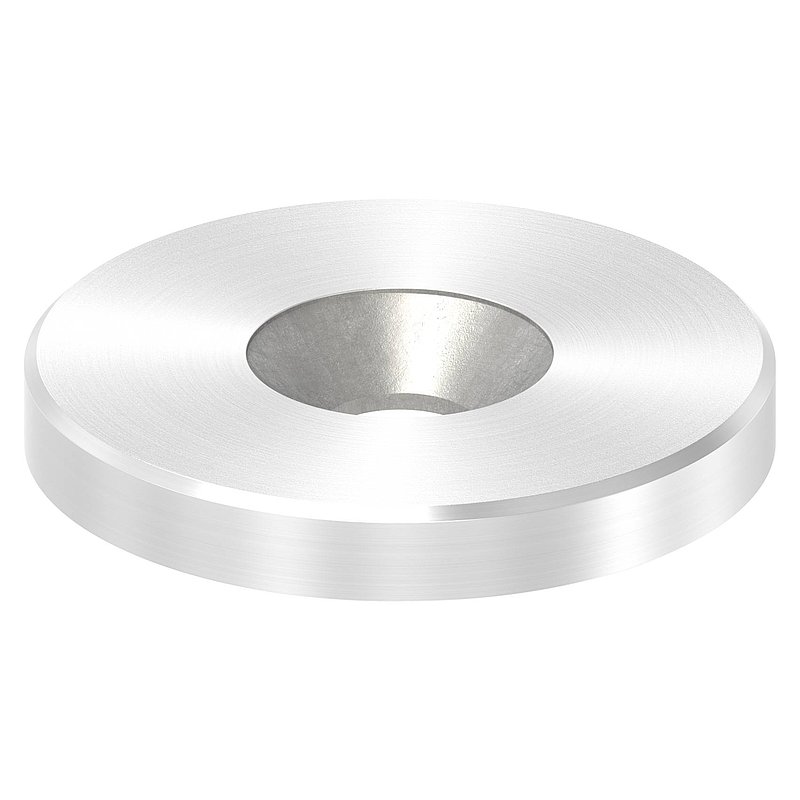Schraubplatte Ø 60 x 8mm, mittig gesenkt für M12, V2A