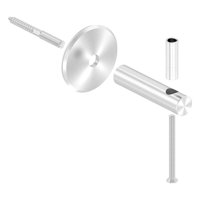 Handrail bracket for screwing on, pan head screw