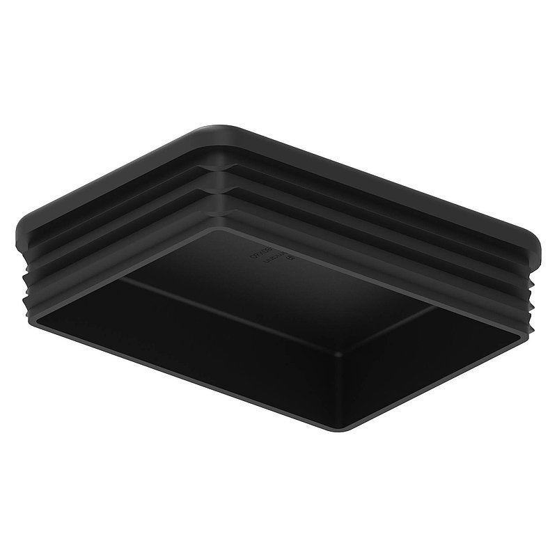 Kunststoffkappe für Rechteckrohr 80x60mm