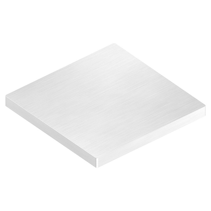 Ankerplatte, 120x120x10mm, mit Längsschliff, V2A