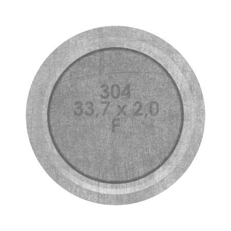 Rohrabschlussstopfen mit Stift für Rohr 33,7x2,0mm, V2A