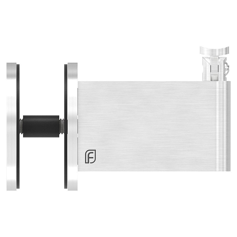 Sensa Design 2, for tube 42.4mm, for mounting on glass, with joint for incline, AISI304