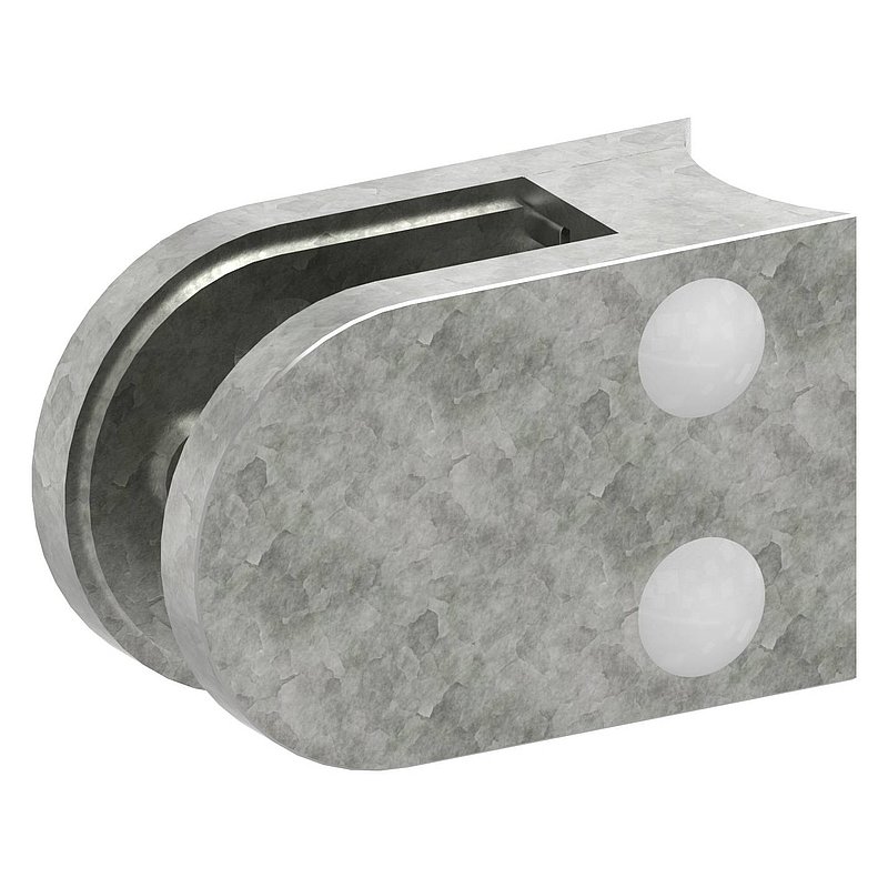 Glasklemme Mod. 33, Anschluss: 42,4mm, in Zink roh
