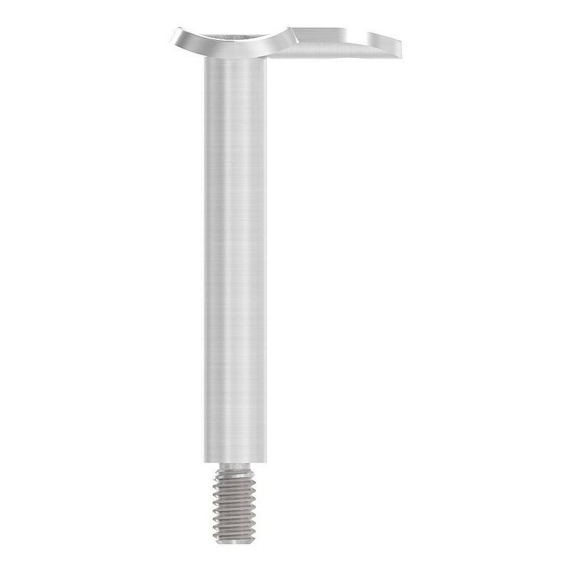 Pin Ø 12mm with 90° handrail connection plate for tube 42.4mm, AISI304
