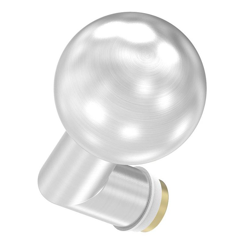 Türknopf, einzeln, Ø 50mm, gekröpft, V2A