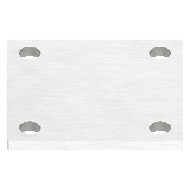 Ankerplatte, 92x92x6mm, mit Längsschliff, V2A