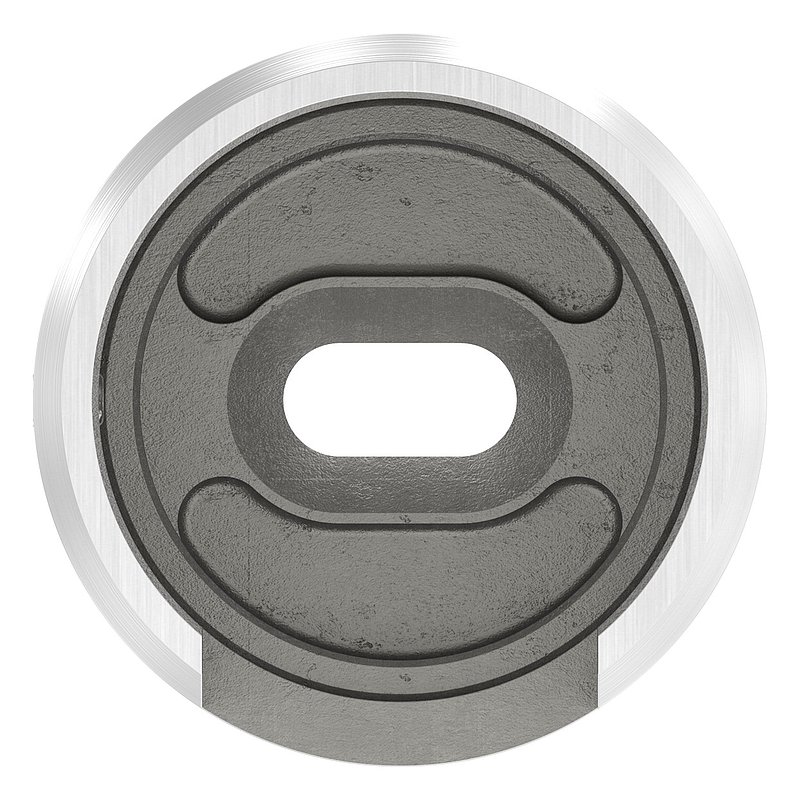 Wall mounting for slotted tube 42.4 mm, left, AISI316