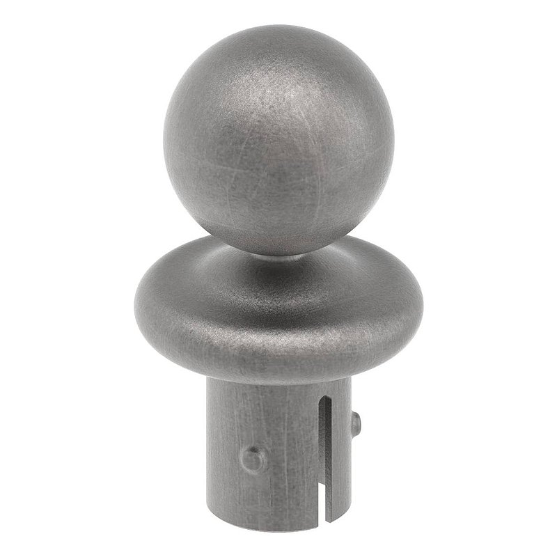 Kugelrohrknopf Eisen für 33,7mm