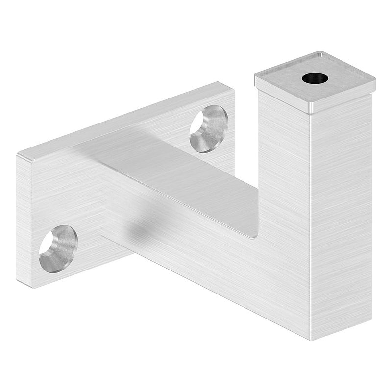 Handrail bracket with through-hole, (disc and bracket welded), AISI304