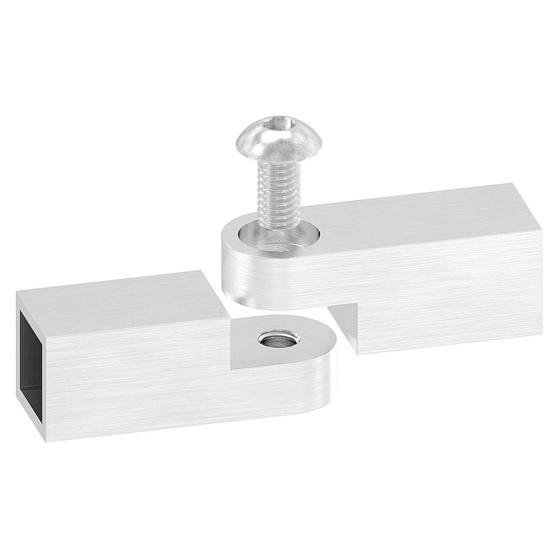 Raccord de barre avec articulation pour barre carré 12x12mm, V2A
