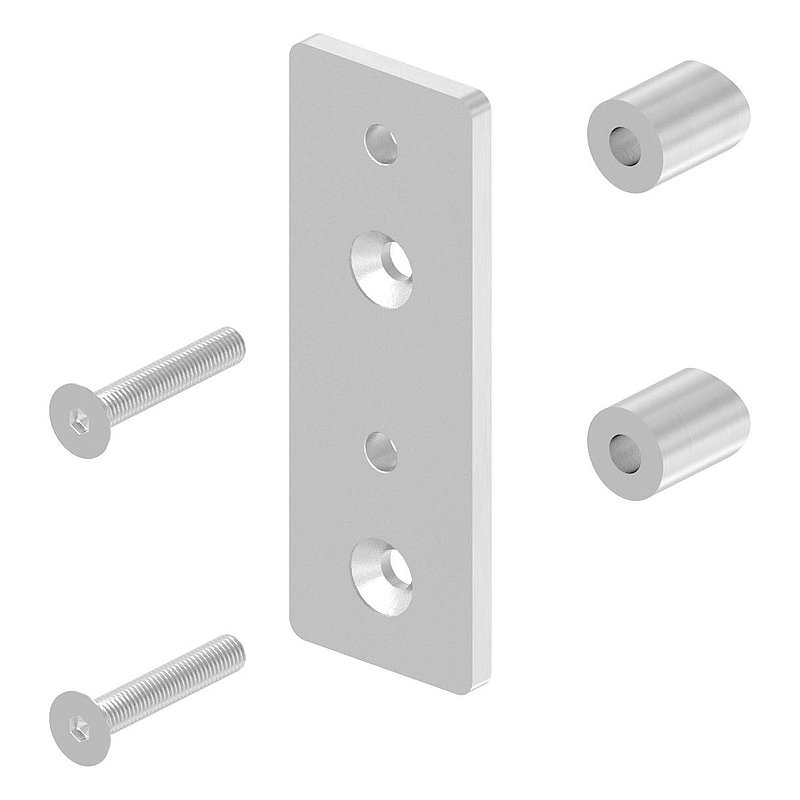 Wandbefestigung für Geländerpfosten 42,4mm, V2A
