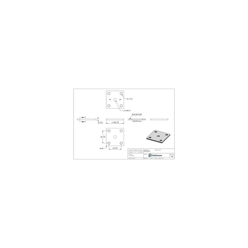 Ankerplatte 100x100x6mm