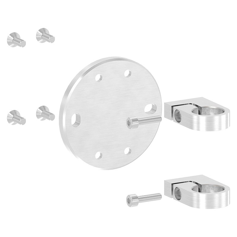 Fixation murale pour poteau de garde corps 33,7mm, V2A