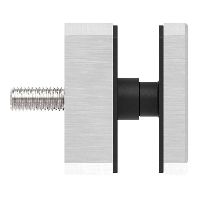 Glass point holder 63x63mm, flat, AISI304