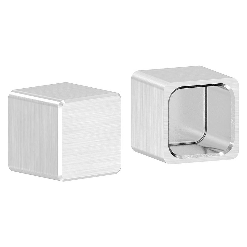 Endkappe für 12x12mm Vierkant, V2A