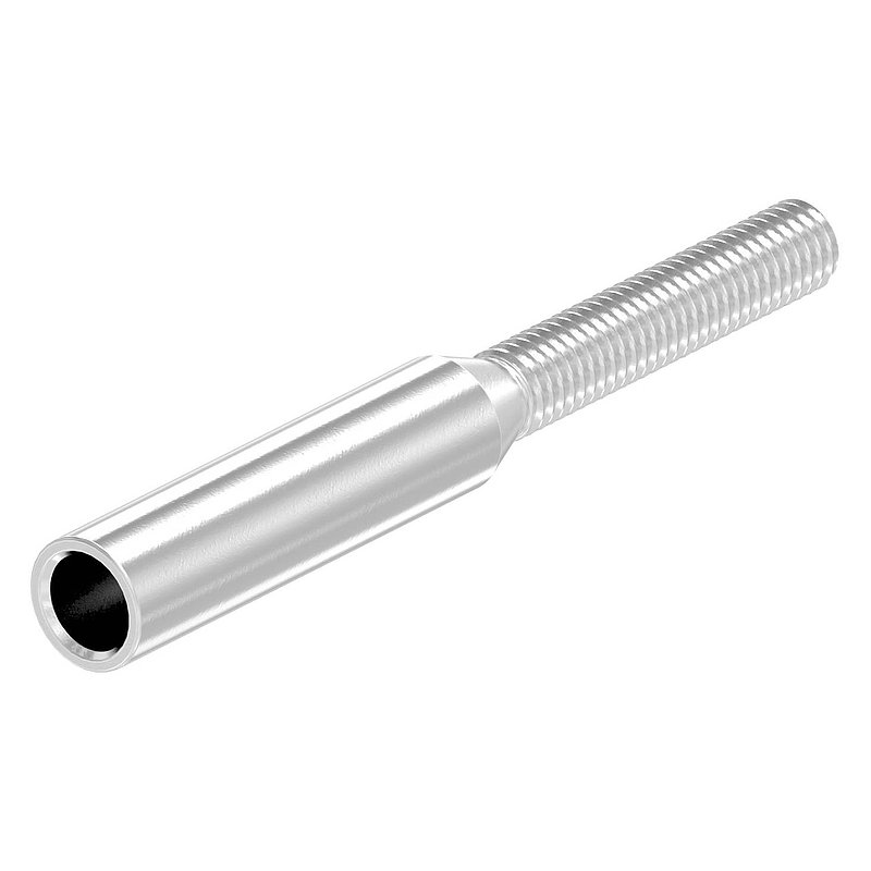 Gewindeterminal für Seil 6mm, V2A