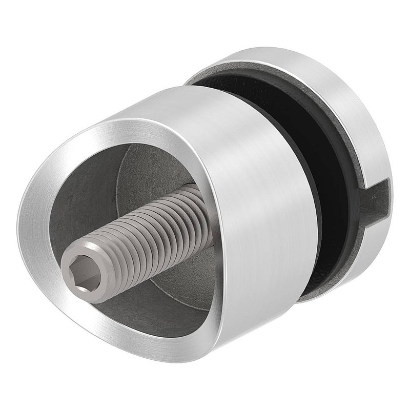 Glaspunkthalter 30mm, Anschluss: 42,4mm, V2A