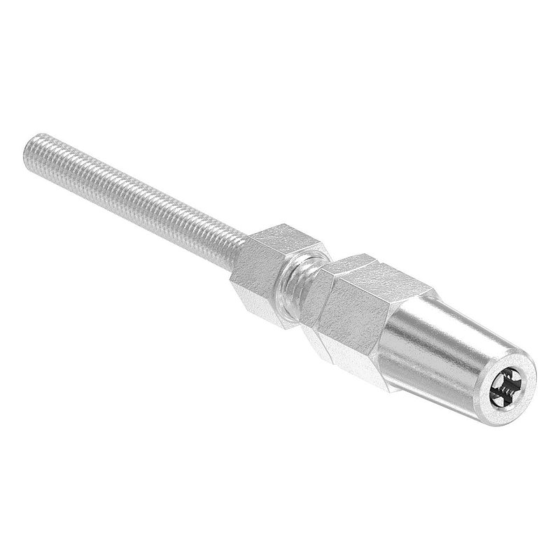threaded terminal for self-assembly for cable Ø 3mm and M5 thread, AISI316