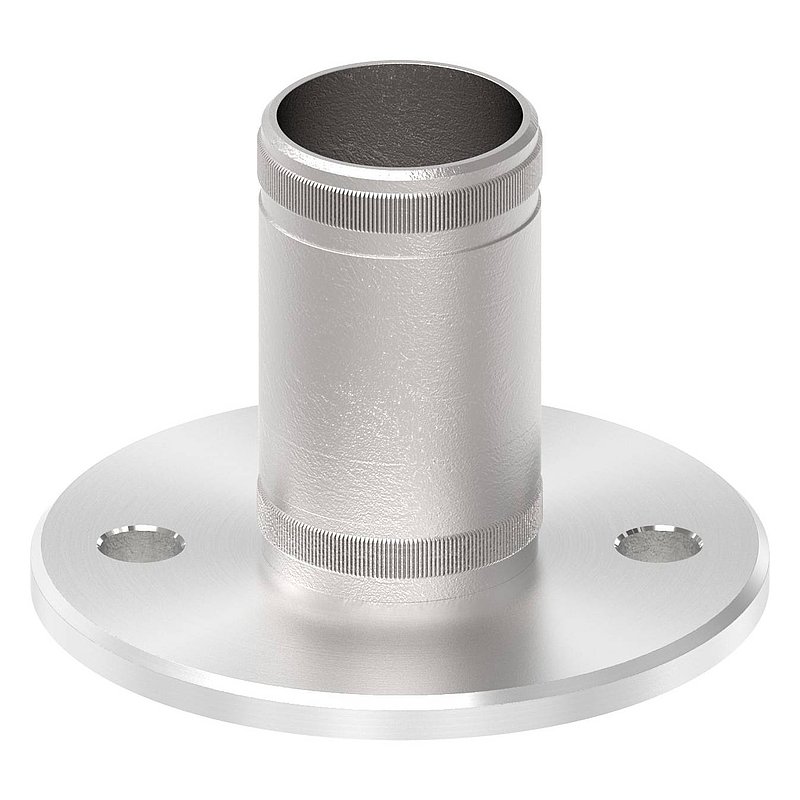 Wand- und Bodenanker mit Rändelung, für Rohr 42,4x2,0mm, V4A
