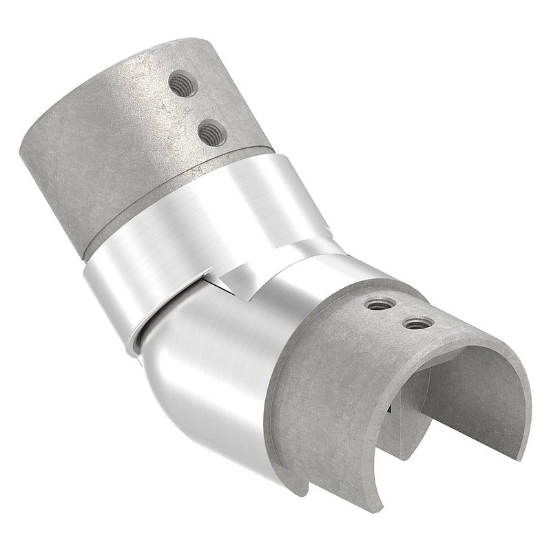 Verbinder flexibel für Nutrohr 48,3mm, V2A