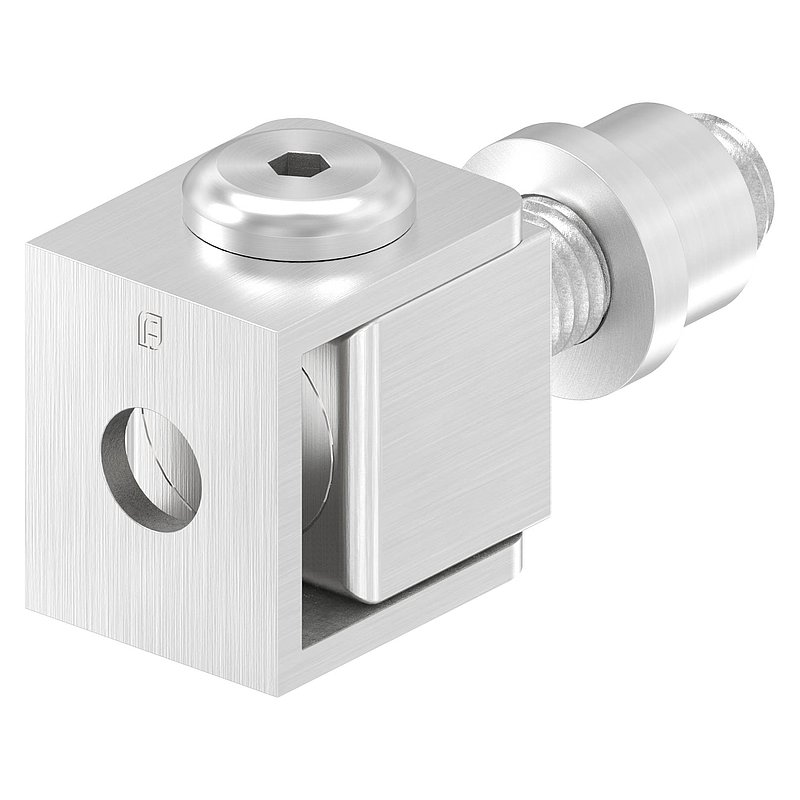 Verstellbares Torband mit Gewindehülse M12, V2A