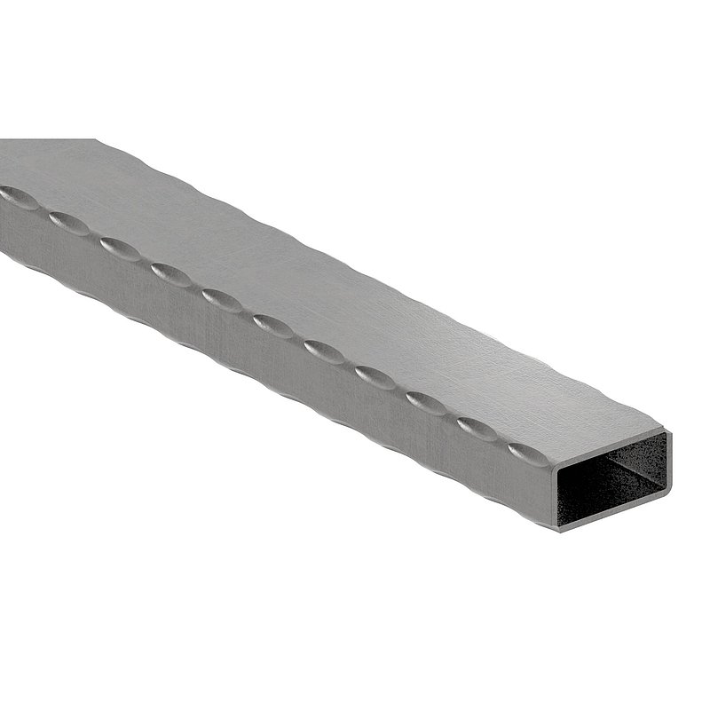 Rechteckrohr 40x20x2,5mm, L: 6000mm, gehämmert