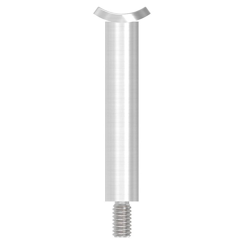 Pin Ø 14mm with handrail connection plate for tube 33.7mm, AISI304