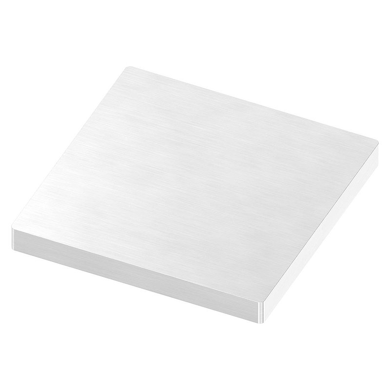Ankerplatte, 100x100x10mm, mit Längsschliff, V2A