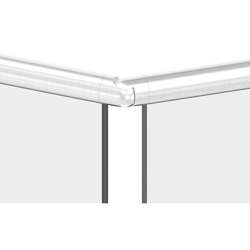 Flexible connector for grooved tube 42.4 mm, AISI316