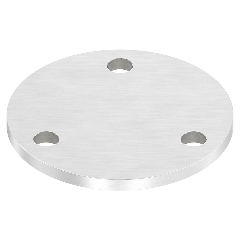 Ankerplatte Ø 100x6mm, mit Längsschliff, V4A