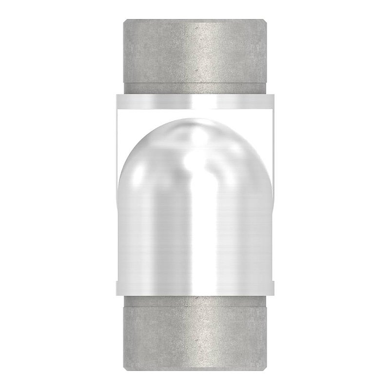 Rohrabschlussstopfen für Rohr 42,4x2,0mm, oben mit Gelenkstück, V2A
