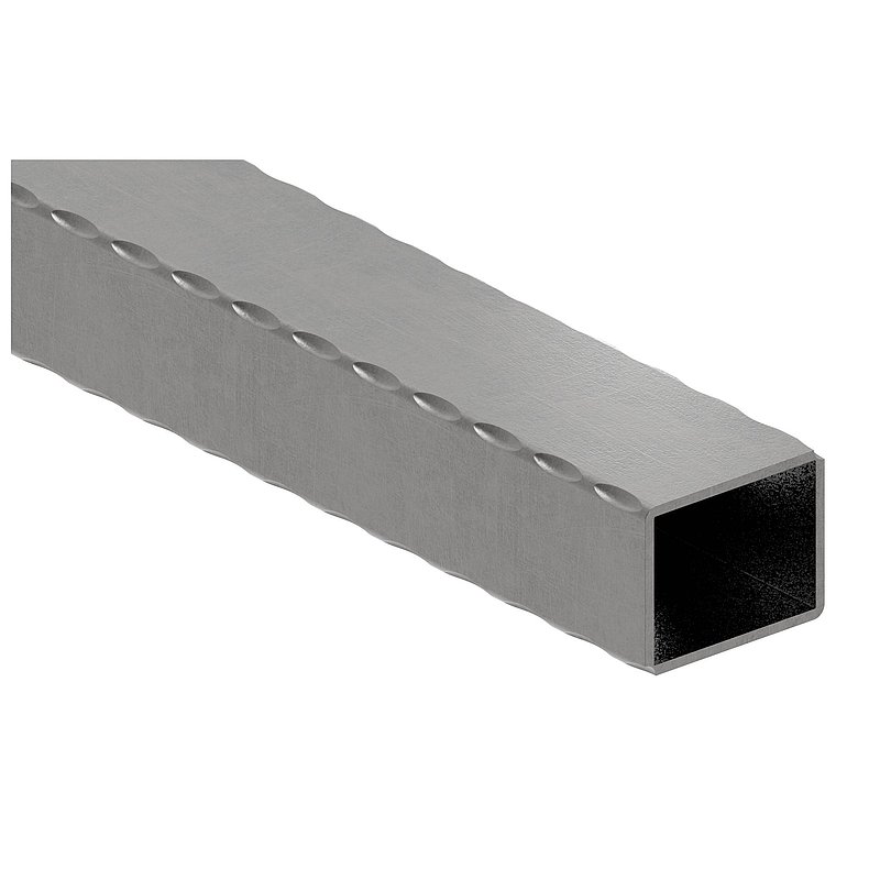 Rechteckrohr 50x40x2,5mm, L: 3000mm, gehämmert