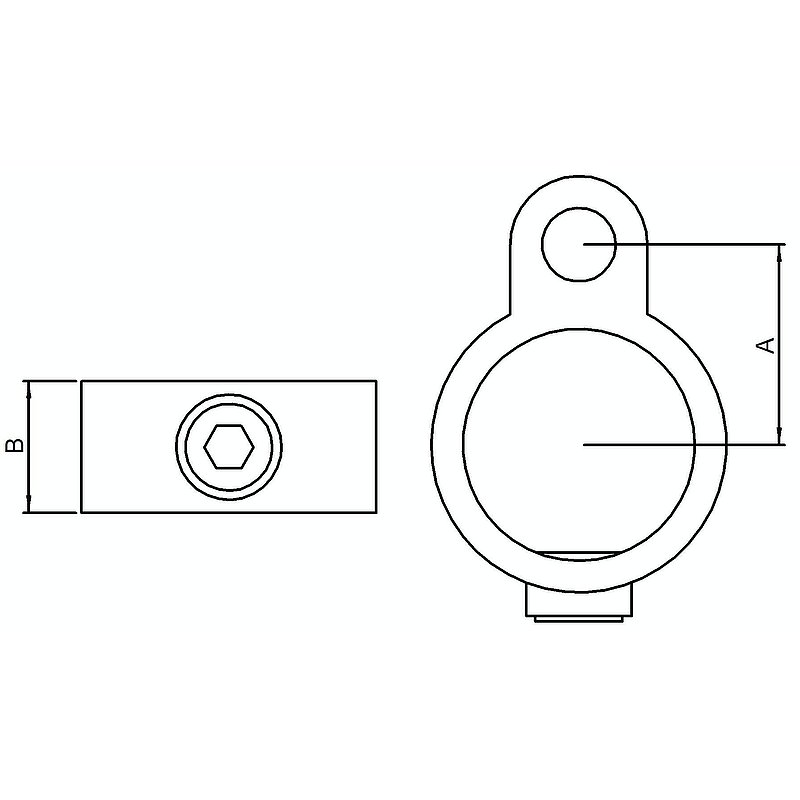 Stellringauge, für Rohr Ø 48,3mm
Bohrung 14mm