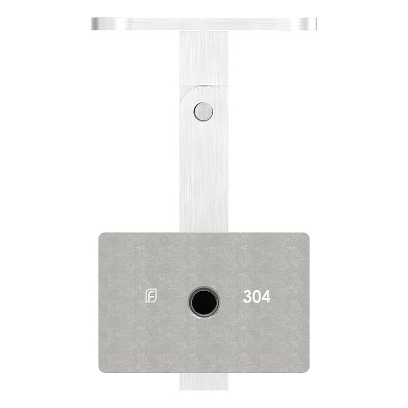 Handlaufhalter eckig mit gerader Handlaufanschlussplatte, V2A